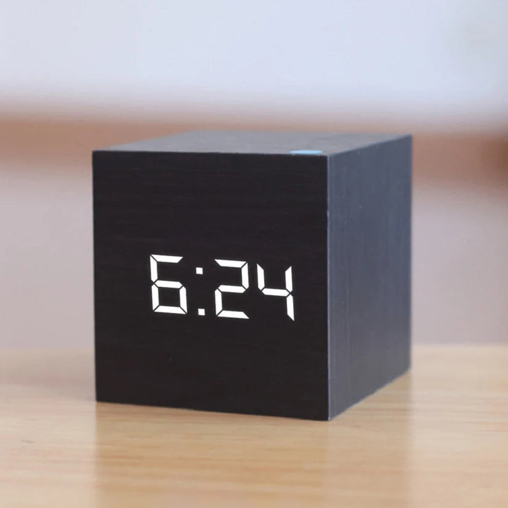 TIMECUBE - Compact mini LED digital alarm clock for stylish rooms
