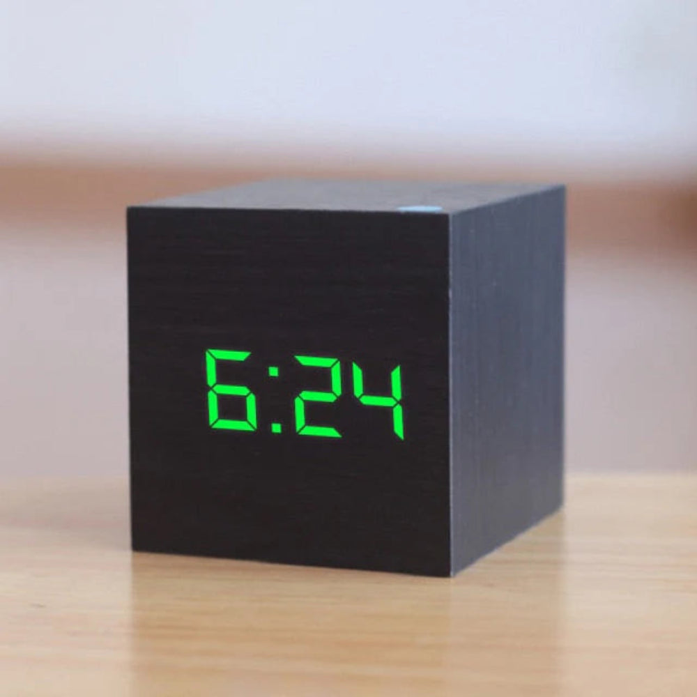 TIMECUBE - Compact mini LED digital alarm clock for stylish rooms