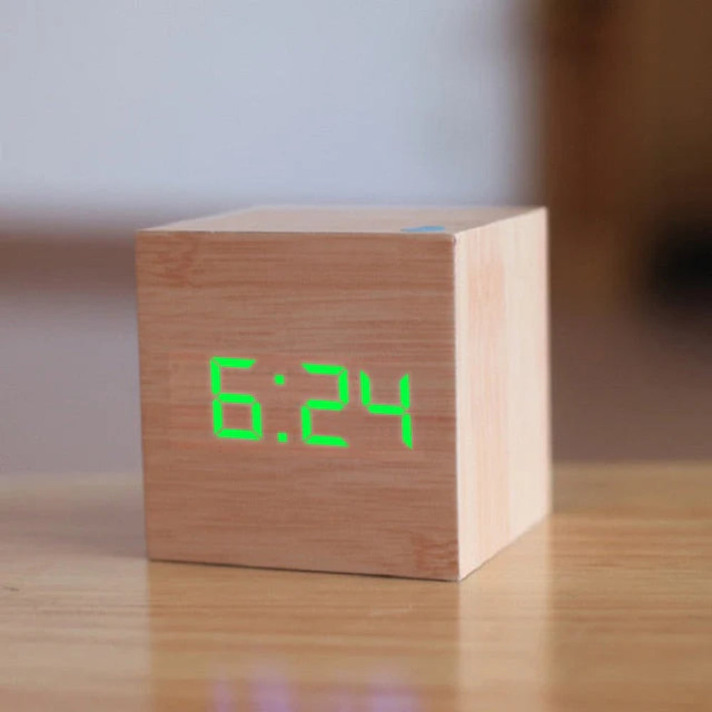 TIMECUBE - Compact mini LED digital alarm clock for stylish rooms