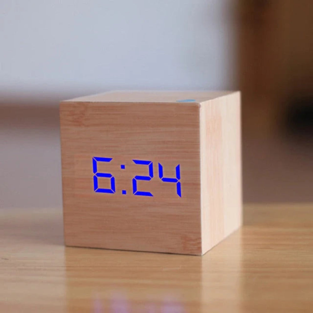 TIMECUBE - Compact mini LED digital alarm clock for stylish rooms