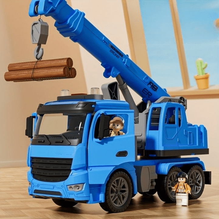 BUILDPLAY – Camion-grue jouet avec lumière et son pour un plaisir créatif sur le chantier