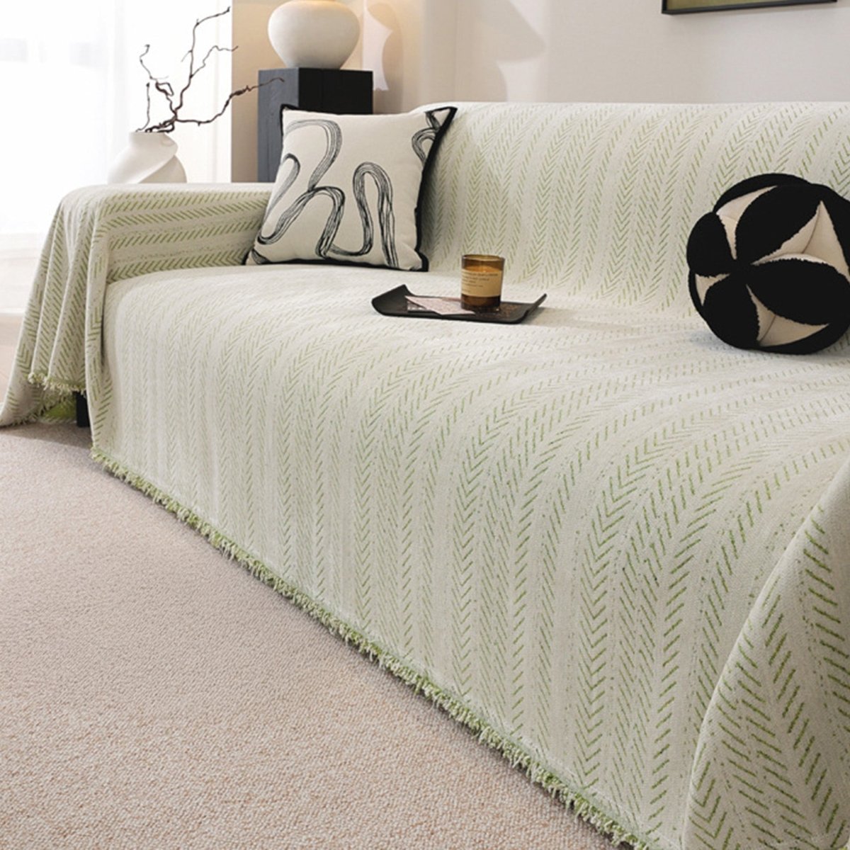 SnuggleTextile – Housse de canapé résistante aux griffures et lavable en chenille