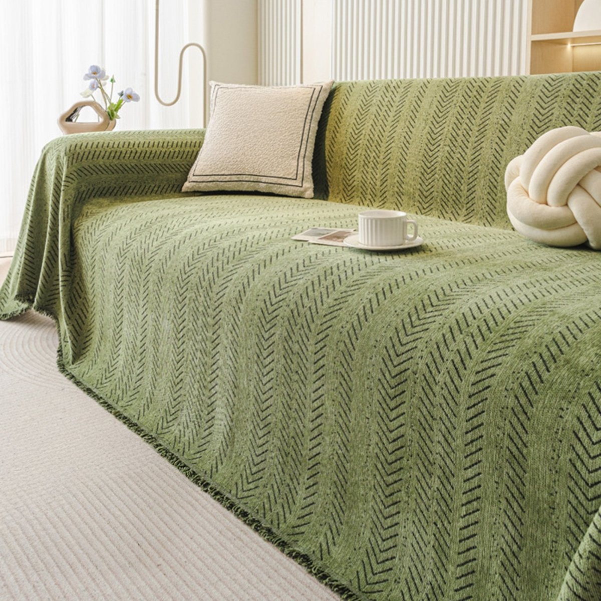 SnuggleTextile – Housse de canapé résistante aux griffures et lavable en chenille