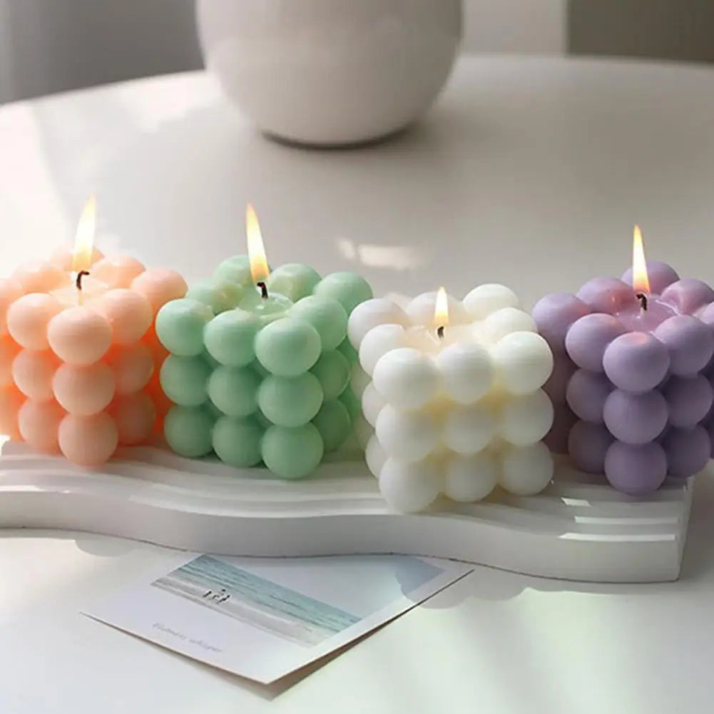 AromaCube Scented Candle – Handmade Soy Wax Cube Candle, Decorative & Fragrant
