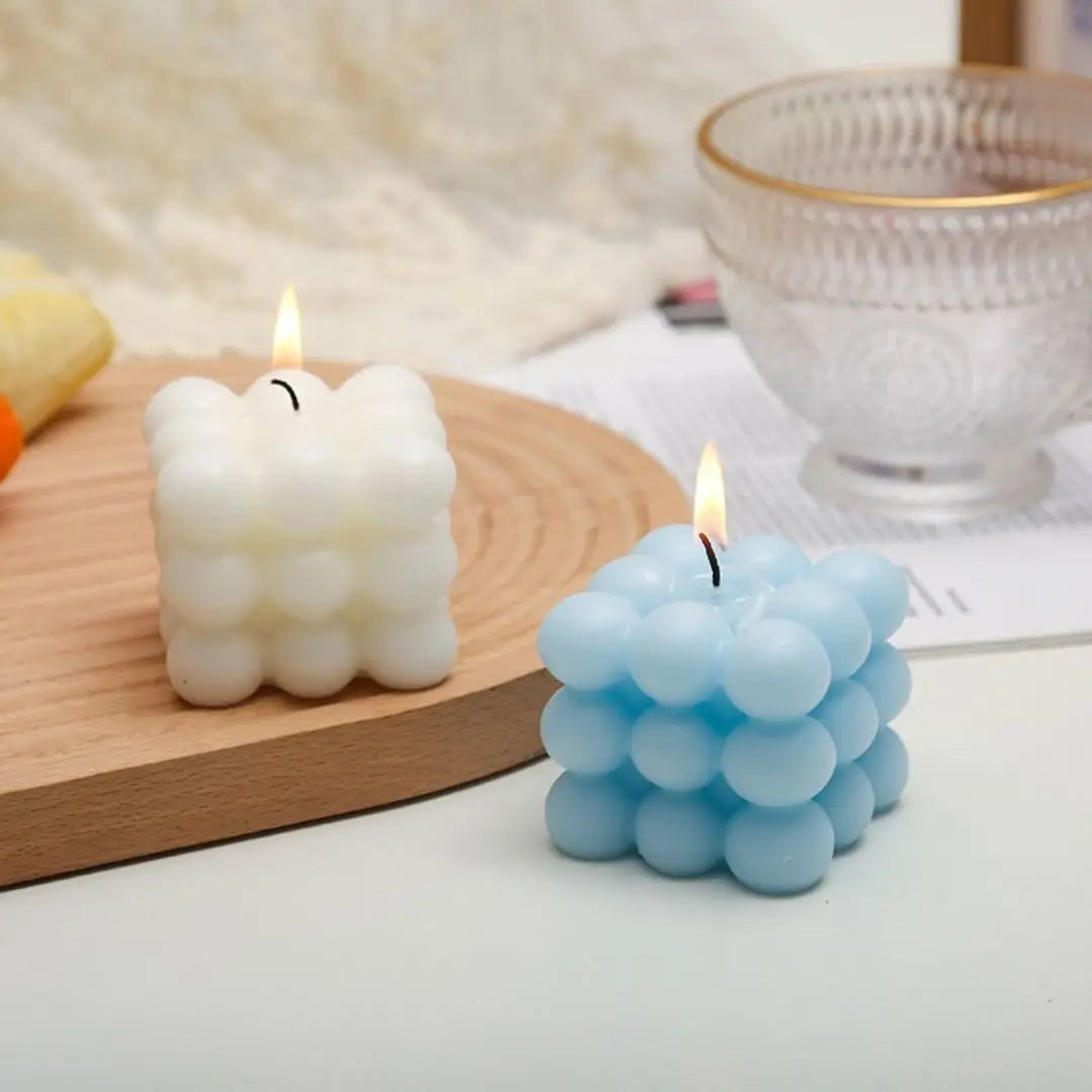 AromaCube Scented Candle – Handmade Soy Wax Cube Candle, Decorative & Fragrant
