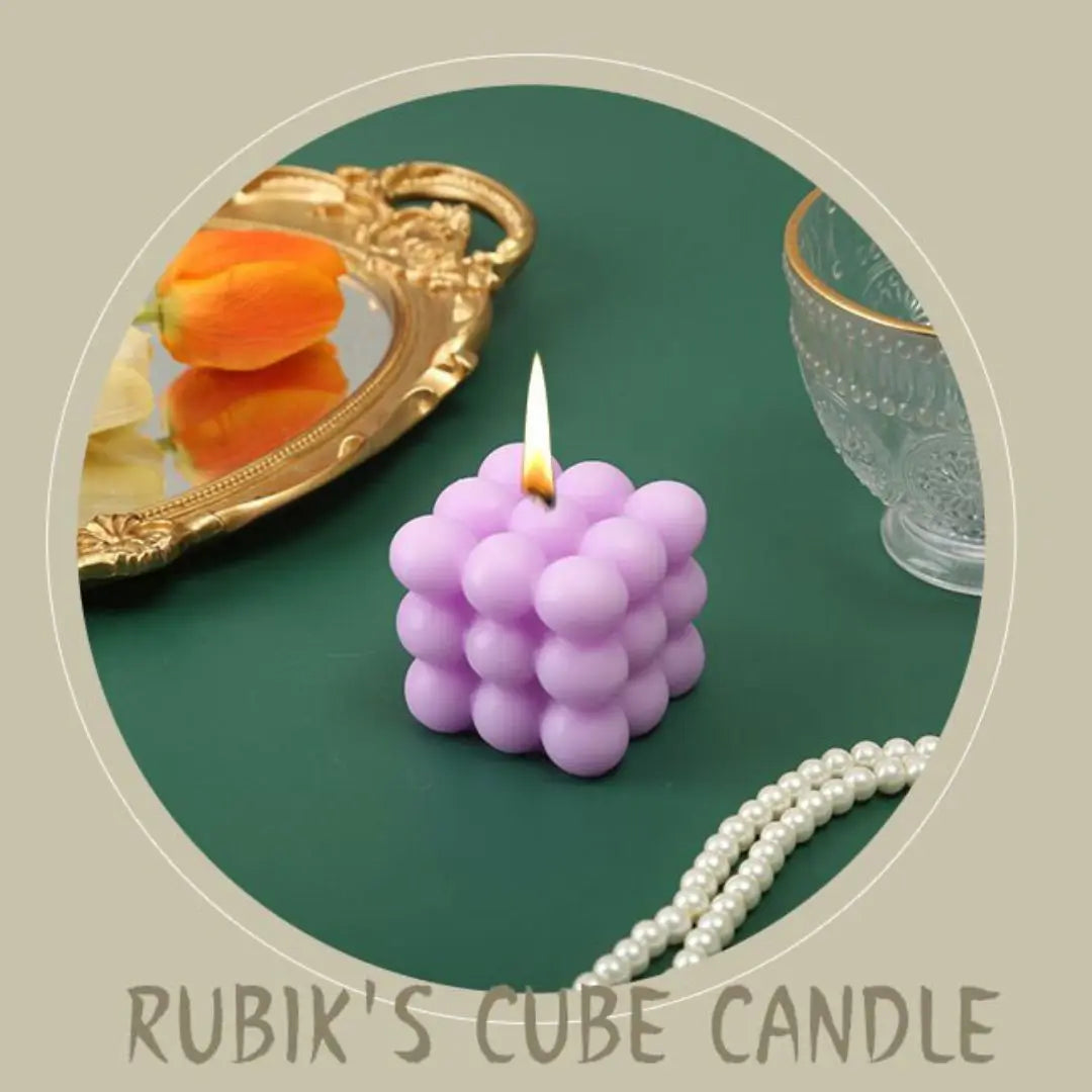 AromaCube Scented Candle – Handmade Soy Wax Cube Candle, Decorative & Fragrant