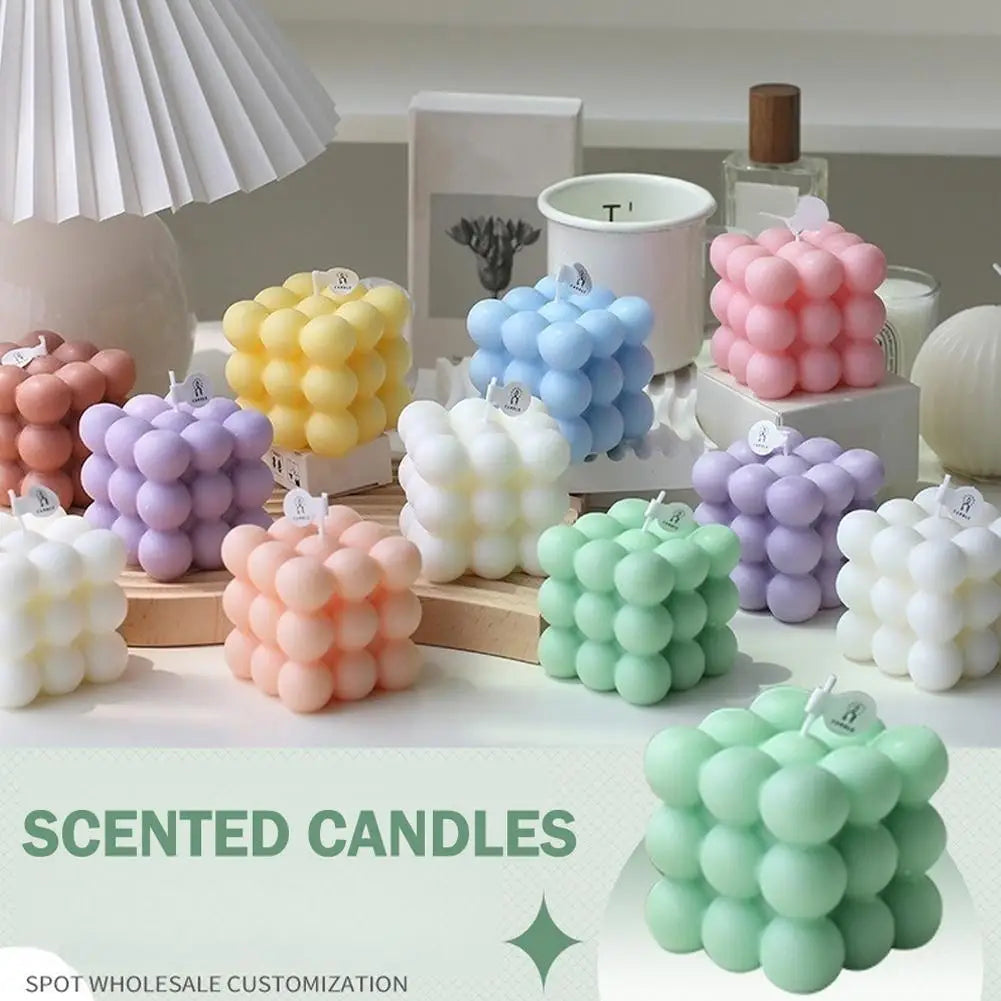 AromaCube Scented Candle – Handmade Soy Wax Cube Candle, Decorative & Fragrant