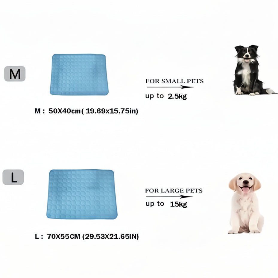 Kühlmatte für Hunde und Katzen - Atmungsaktive, Druckaktivierte Kühlmatte, Leicht und Tragbar 1