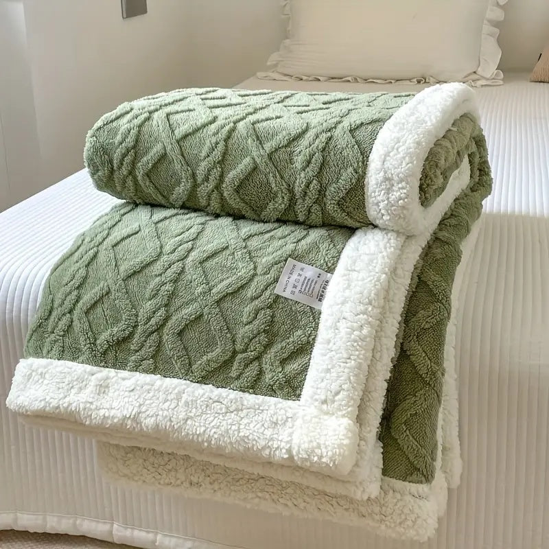 Snuggle Sherpa Blanket – Soft Reversible Fleece Blanket for Year-Round Comfort
