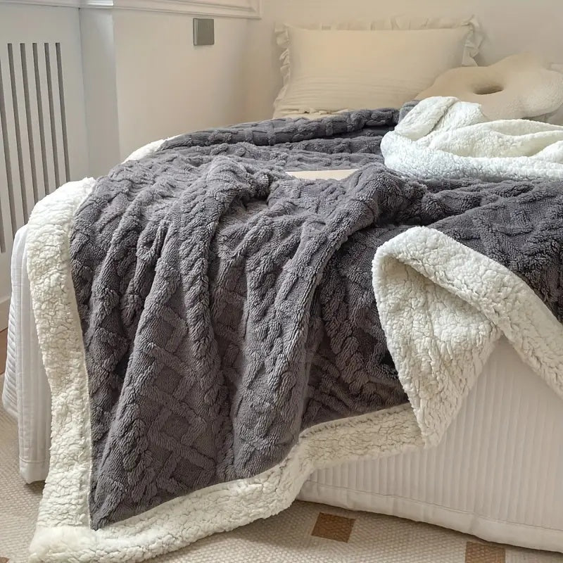 Snuggle Sherpa Blanket – Soft Reversible Fleece Blanket for Year-Round Comfort