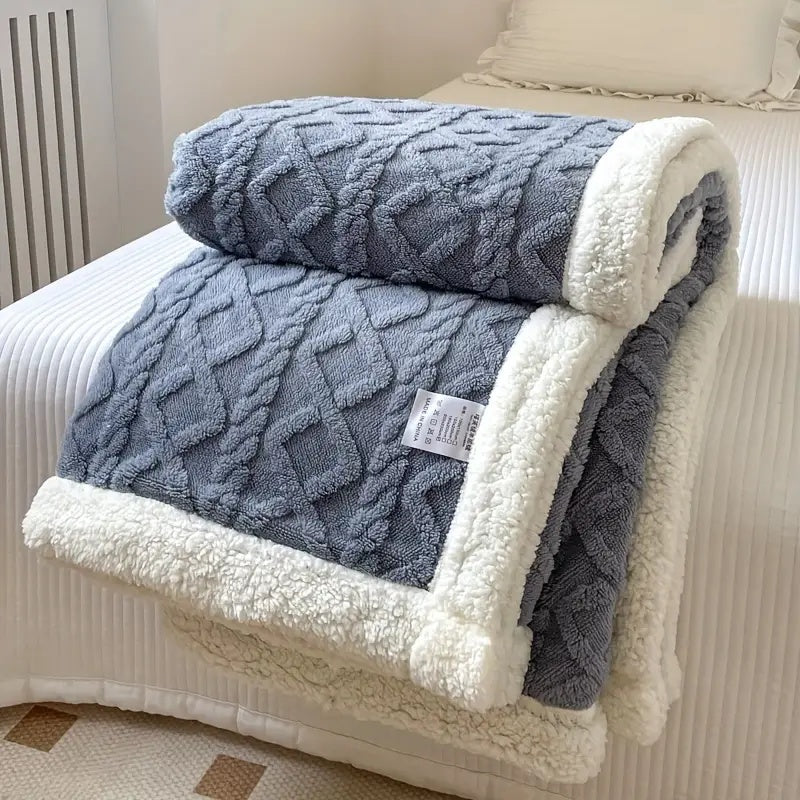 Snuggle Sherpa Blanket – Soft Reversible Fleece Blanket for Year-Round Comfort