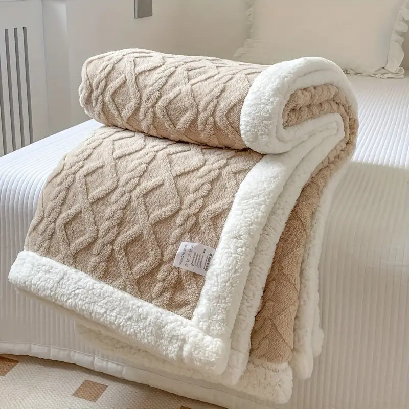 Snuggle Sherpa Blanket – Soft Reversible Fleece Blanket for Year-Round Comfort