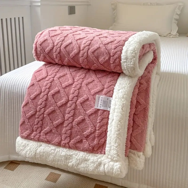 Snuggle Sherpa Blanket – Soft Reversible Fleece Blanket for Year-Round Comfort