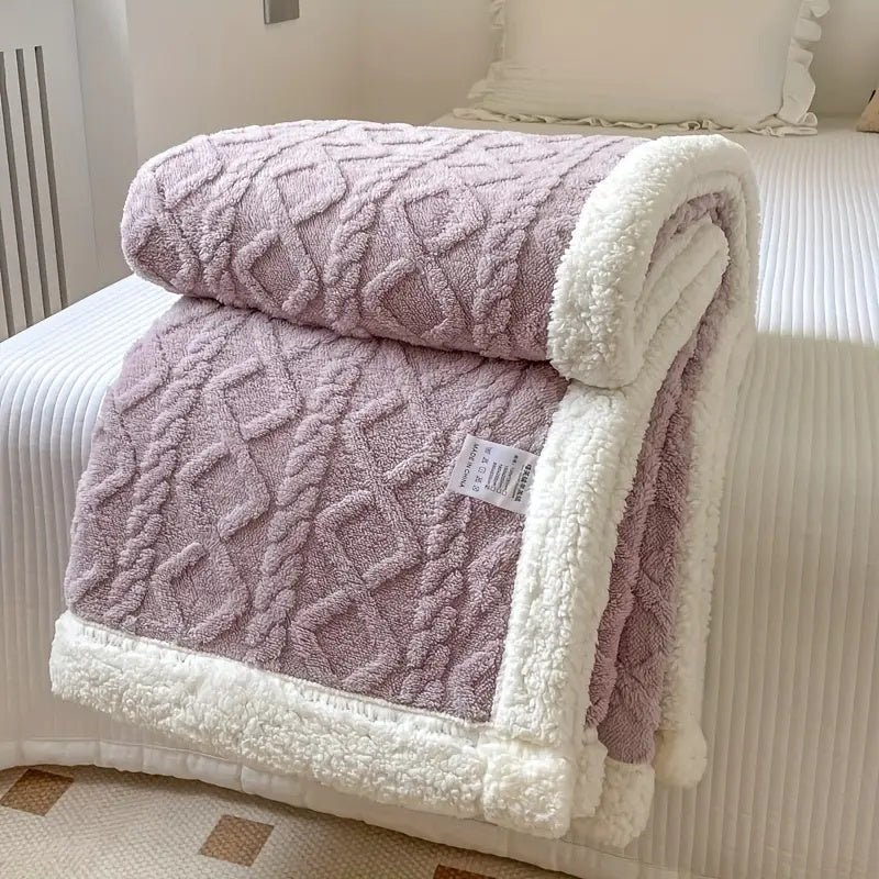 Snuggle Sherpa Blanket – Soft Reversible Fleece Blanket for Year-Round Comfort