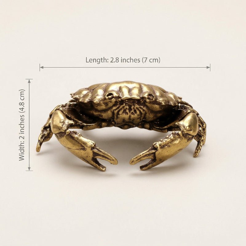 Küstenkrabbe - Elegante Messingfigur Für Maritime Dekoration 15 cm 6