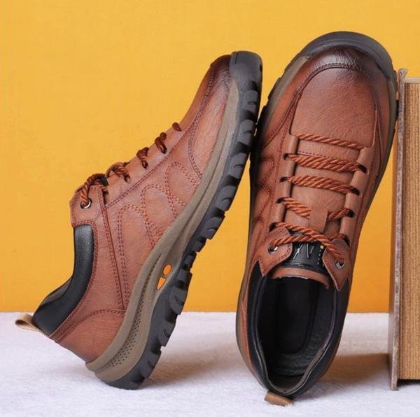 LEATHFLEX – Herrenschuhe aus echtem Leder mit wasserdichtem, leichtem Tragekomfort 8