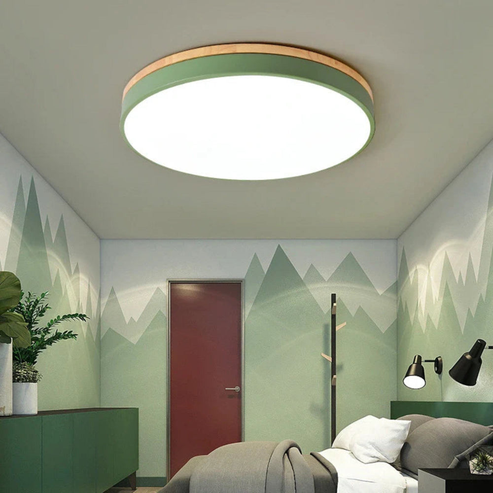 NORDLUMINA LIGHT – Lámpara de techo moderna de madera natural para cualquier habitación