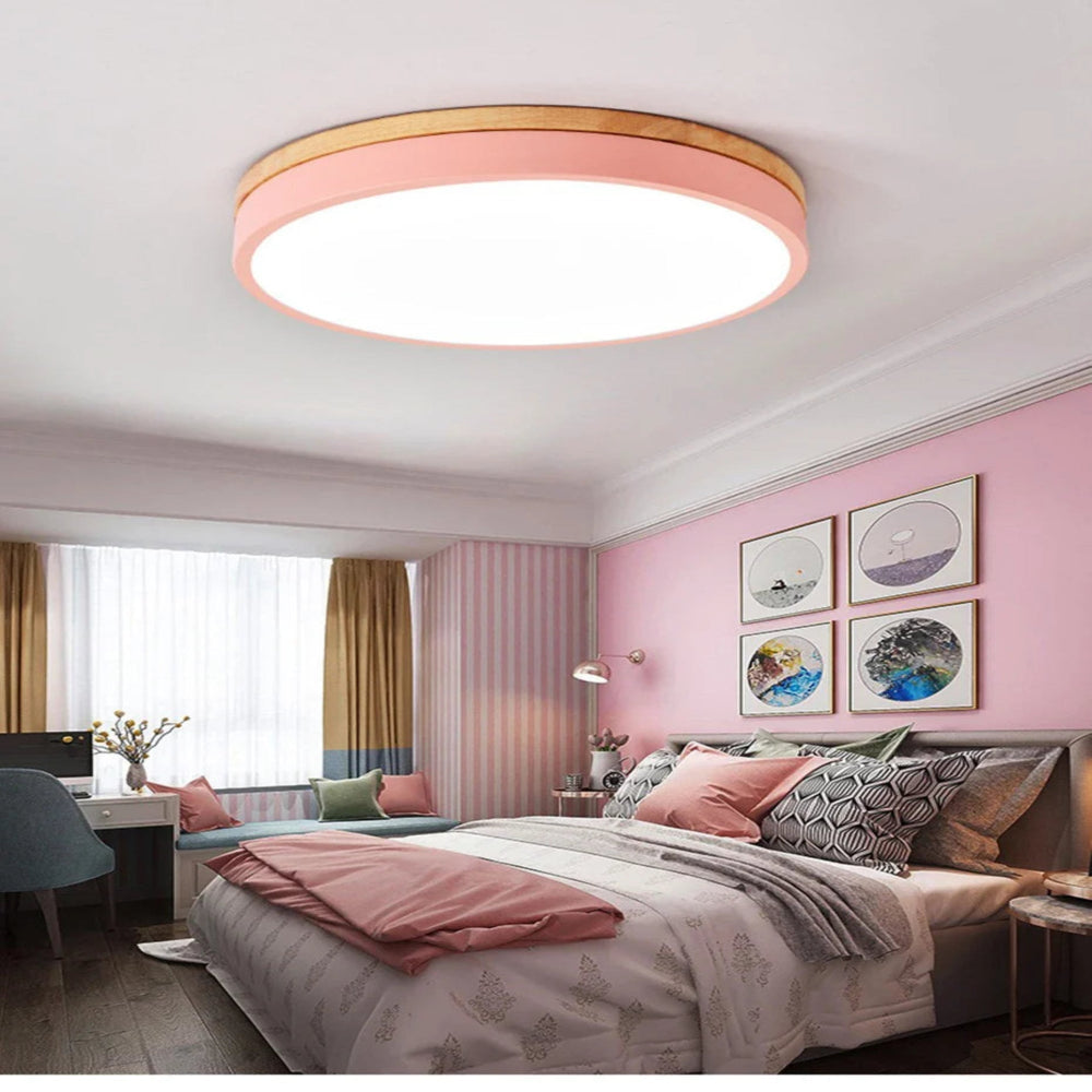NORDLUMINA LIGHT – Lámpara de techo moderna de madera natural para cualquier habitación