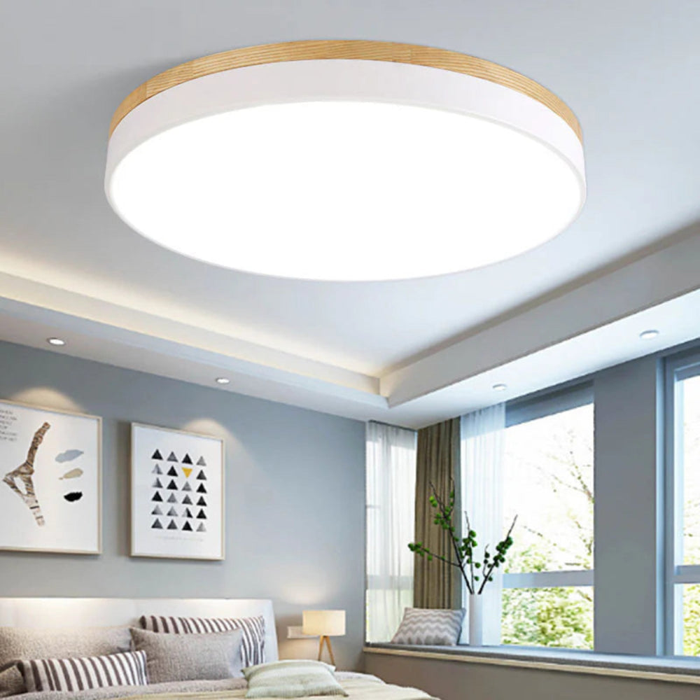 NORDLUMINA LIGHT – Lámpara de techo moderna de madera natural para cualquier habitación