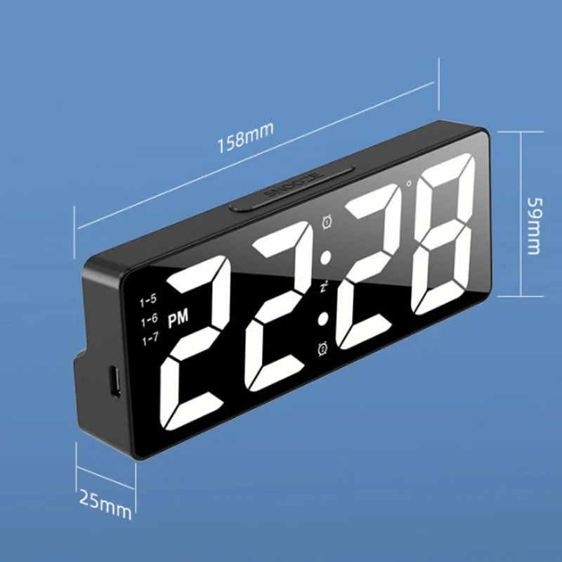 LumiTime – LED Digital Alarm Clock with Temperature Display