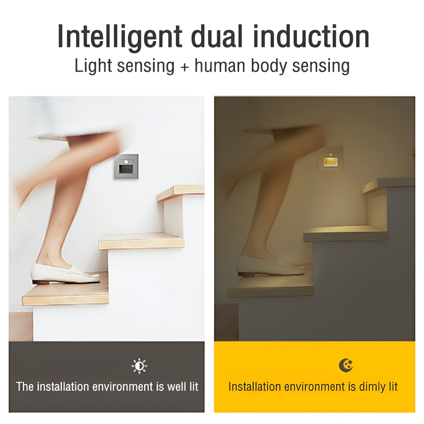LumiStep Wall Light - LED wall light with motion sensor for more safety in the dark