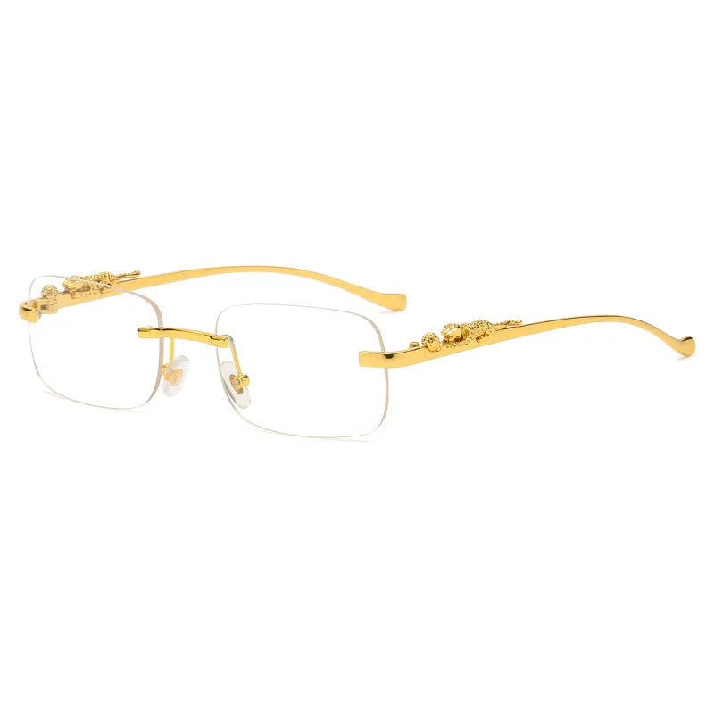 LEOPHAZE SHADES - Rimless sunglasses with leopard head design and UV400 protection
