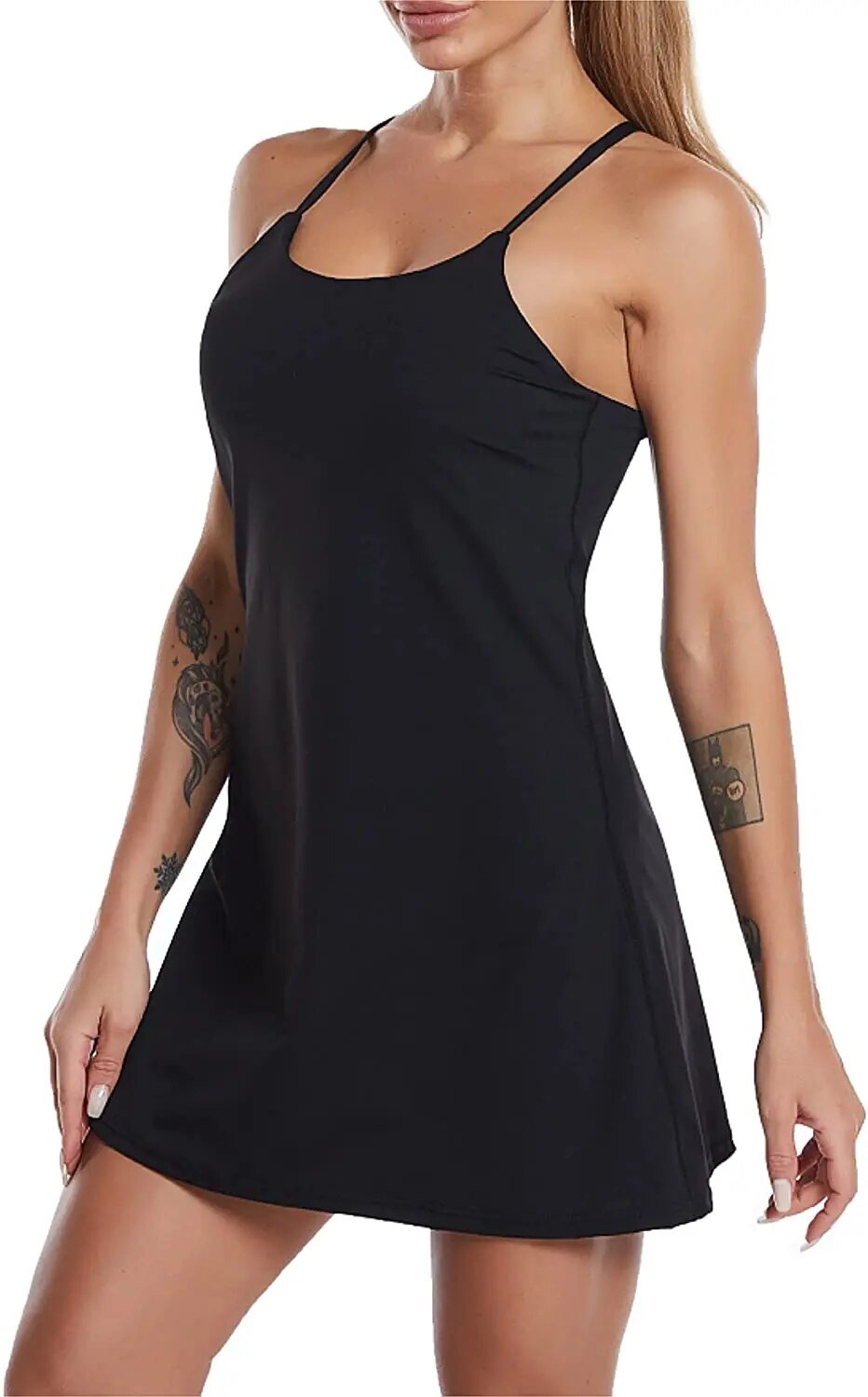 LIANA ACTIVE DRESS - sports dress with integrated shorts and pockets for maximum freedom of movement