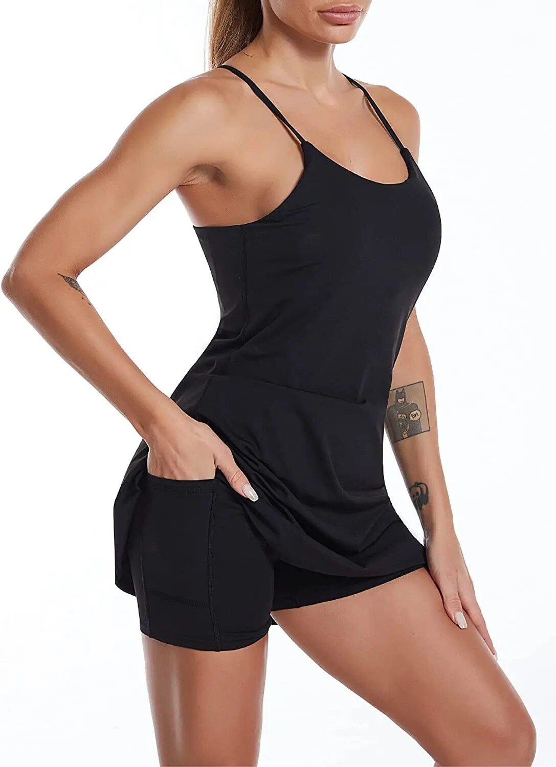 LIANA ACTIVE DRESS - sports dress with integrated shorts and pockets for maximum freedom of movement