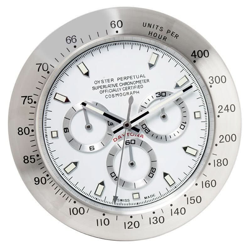 LUMISTEEL – Moderne, geräuschlose Wanduhr mit leuchtenden Zeigern 13