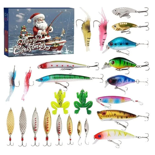 HookQuest Advent Calendar 2025 – 24 High-Quality Fishing Lures for Freshwater & Saltwater