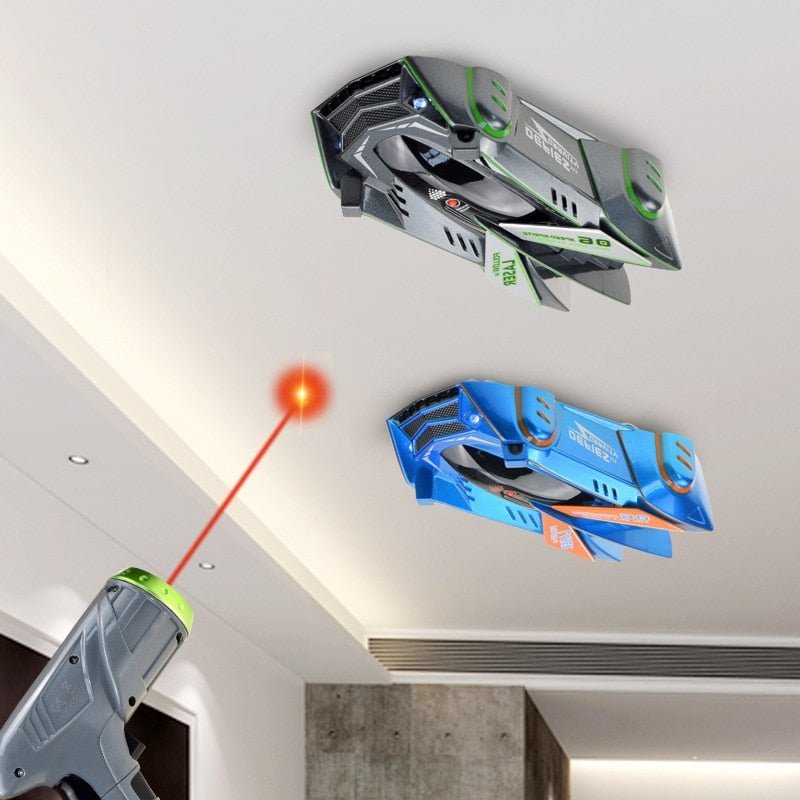 GravityRacer – Coche RC de escalada en pared controlado por láser para niños