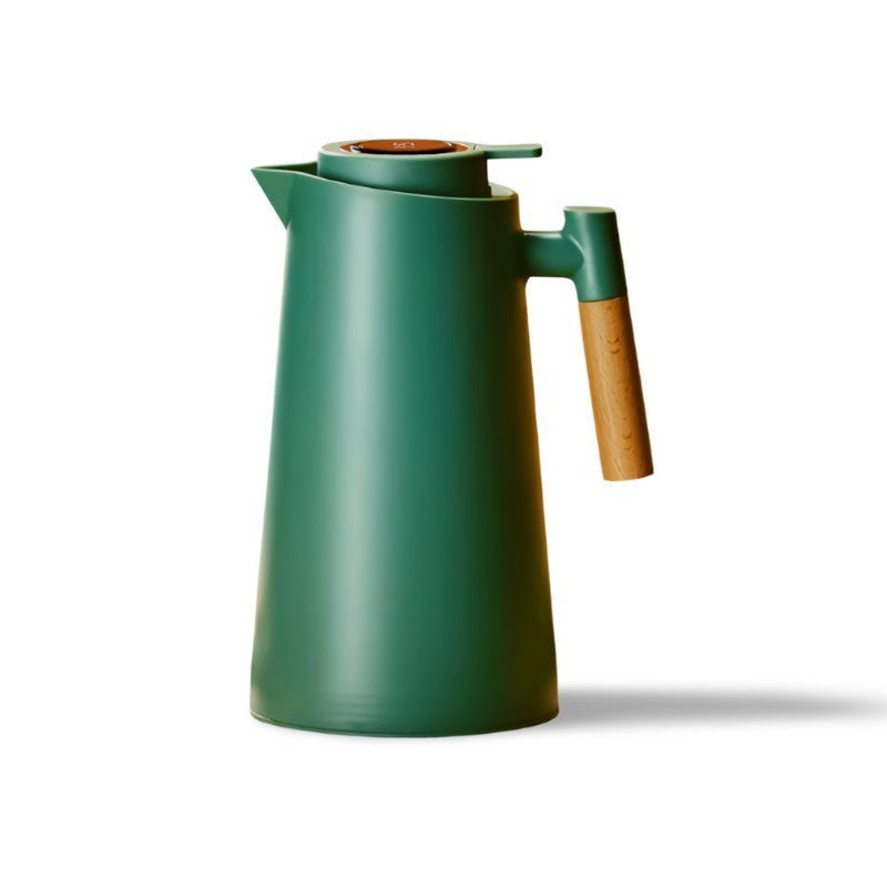 Lattea – Thermoskanne mit Temperaturanzeige, auslaufsicherem Design und Holzgriff 6