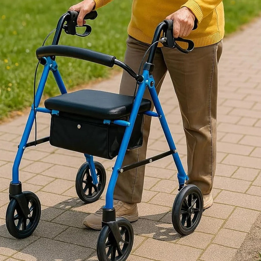 EasyRoll – Lichtgewicht opvouwbare rollator met zitje voor senioren