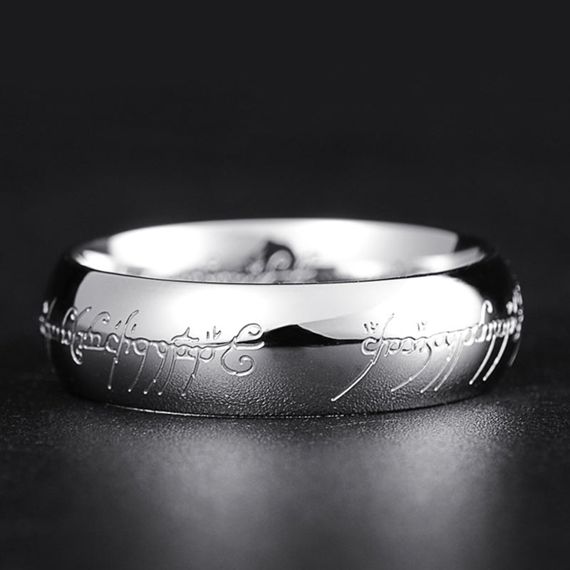 ANILLO LUMINA RUNE – Anillo de joyería luminosa con grabado para la suerte y la positividad