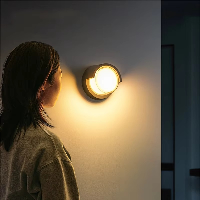 Outdoor Motion Wall Light - Modern LED outdoor wall light with motion sensor