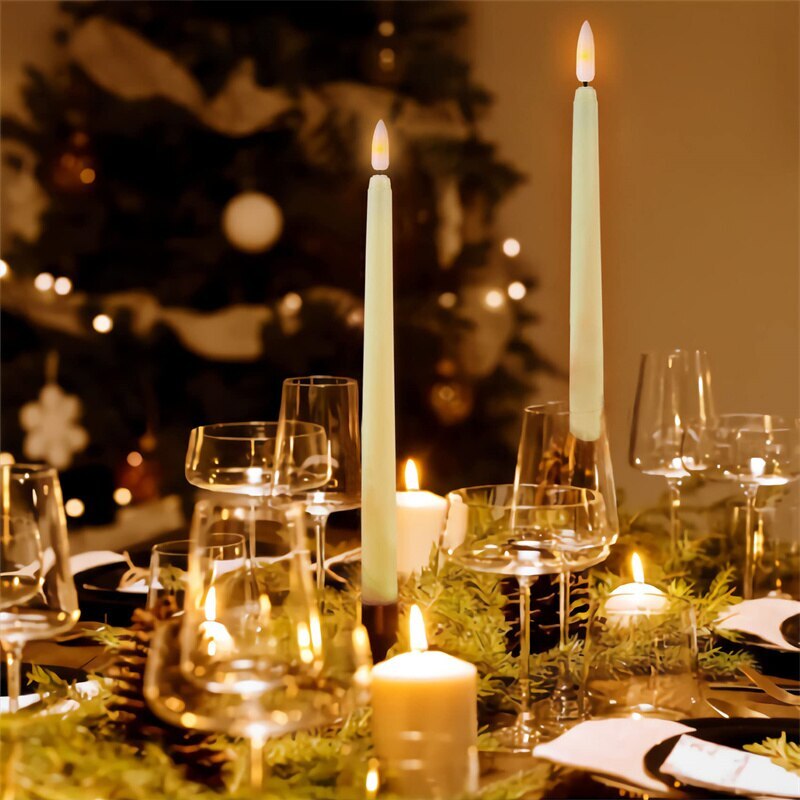 LumiCandle Standing LED Candles – Flameless Taper Candles for Stylish Decor