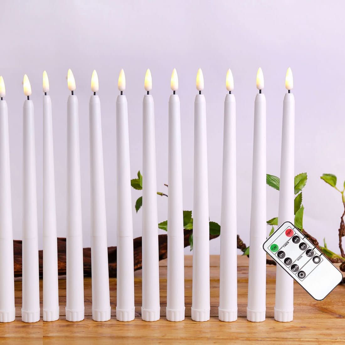 Velas LED de pie LumiCandle – Velas de barra sin llama para decoración elegante
