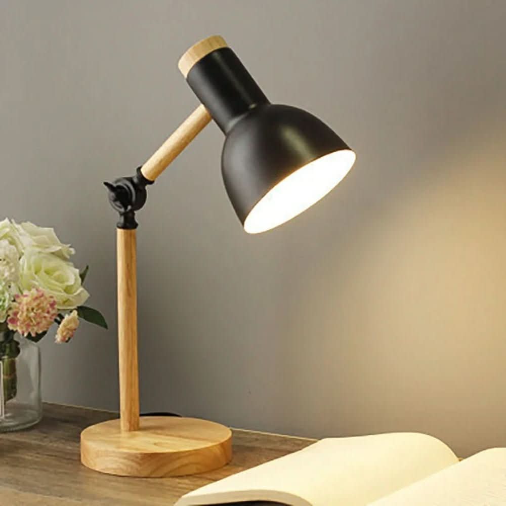 LUMOWOOD Desk Lamp – Adjustable Wooden Desk Lamp in Scandinavian Style for Stylish Lighting