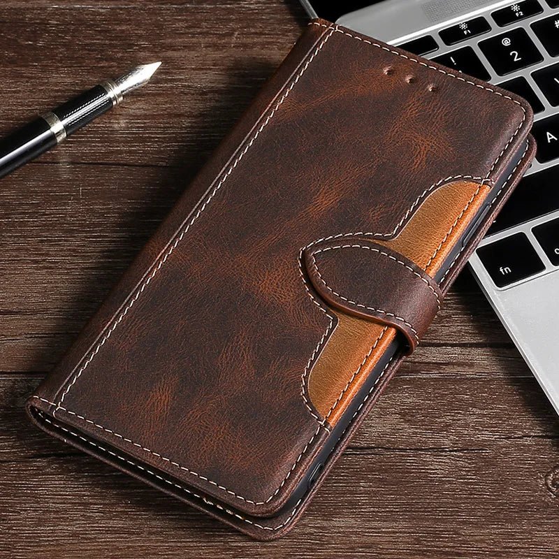CARDORA – Funda magnética de cuero para móvil con función integrada de billetera