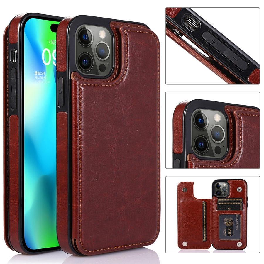 LEDERWALLET – Elegante smartphonehoes met kaarthouders