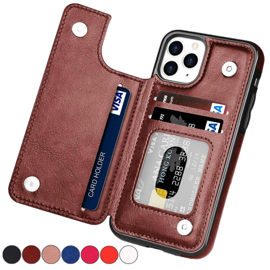 LEDERWALLET – Elegante smartphonehoes met kaarthouders