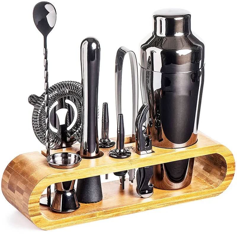LUXMIX BARSET - Set da cocktail in acciaio inox da 10 pezzi per bevande di classe