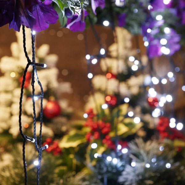 MERRYGLOW – Solar-LED-Weihnachtsgirlande mit 300 Lichtern, 8 Modi, IP65 wetterfest 5