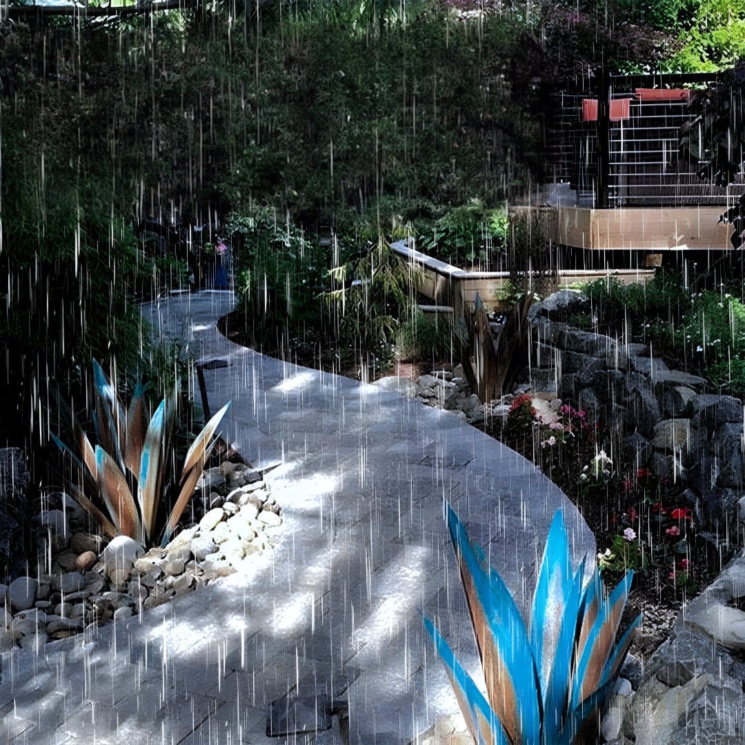 METALBLOOM – Lebendige Agavenskulptur aus Metall für wetterfeste, moderne Gartendekoration 8