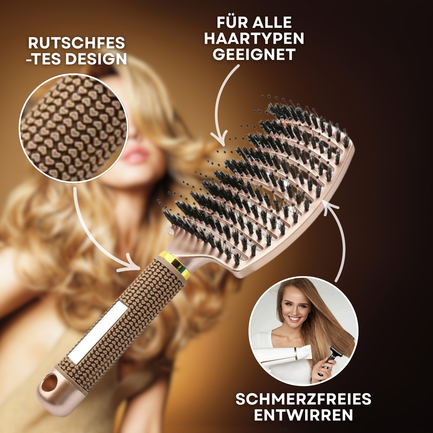 Spazzola magica - spazzola indolore per capelli brillanti e sani