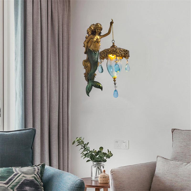 MARINA - Aplique de pared vintage para interiores con luz suave y cálida