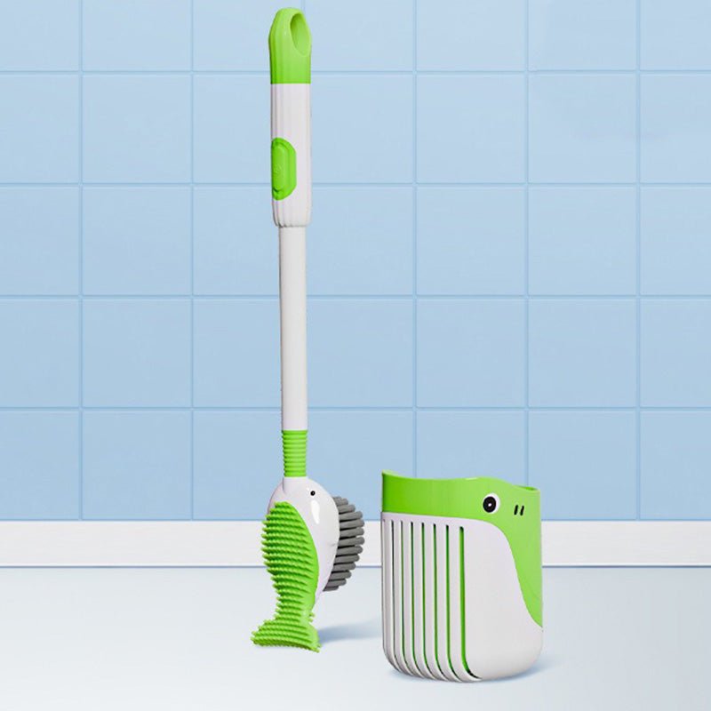 SPINCLEAN – 360-Degree Wall-Mounted Toilet Brush with Silicone Head