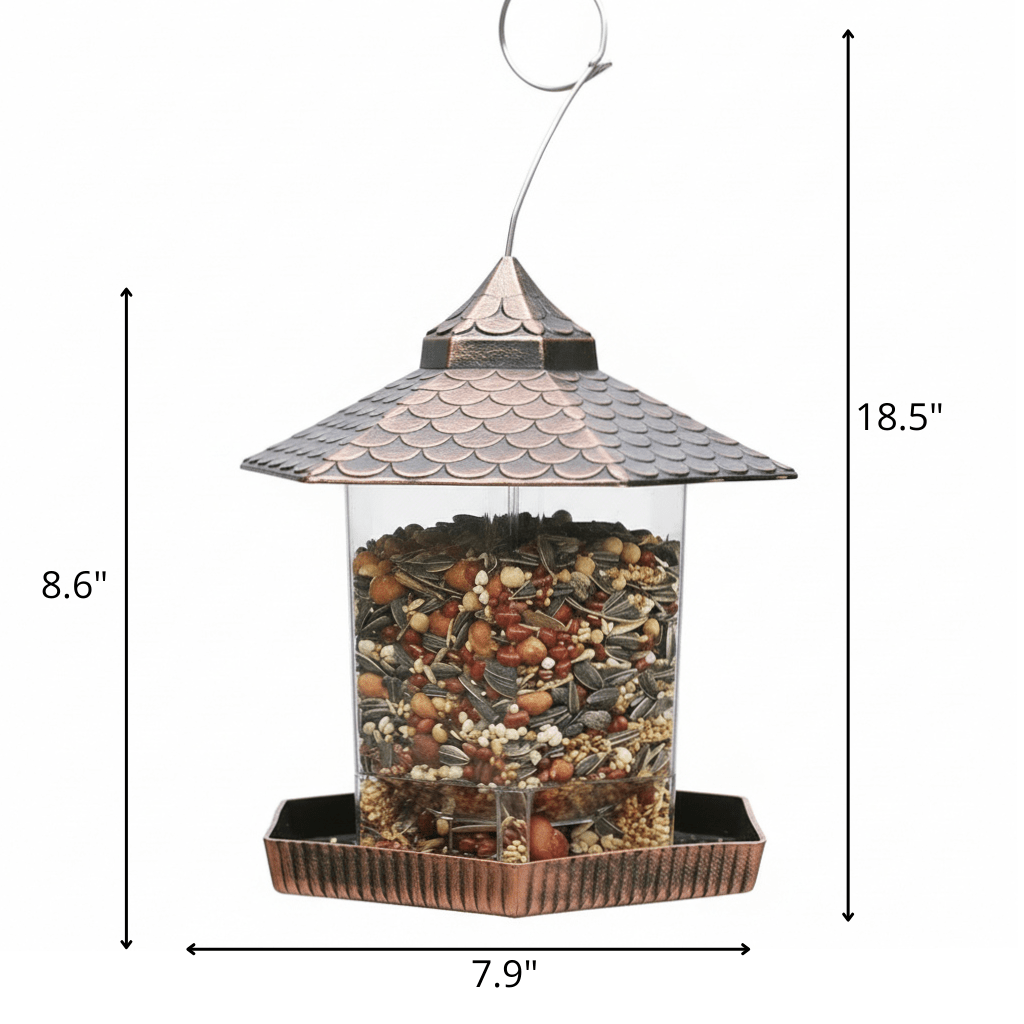 COPPERSHADE – Eleganter Vogelspender in Kupferoptik für wetterfeste Hänge-Deko