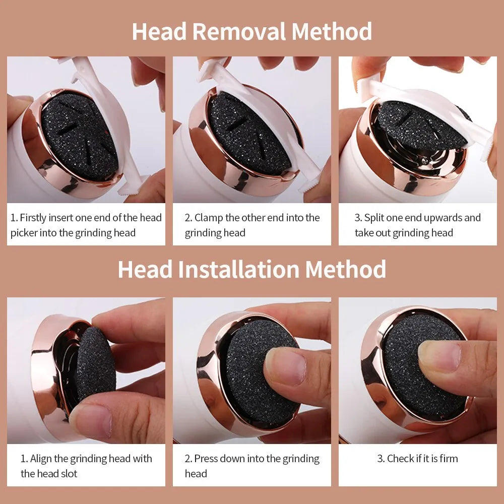 Wiederaufladbarer Kallusentferner für Weiche Füße - Effektive Fußpflege, Tragbar & Ergonomisch-3
