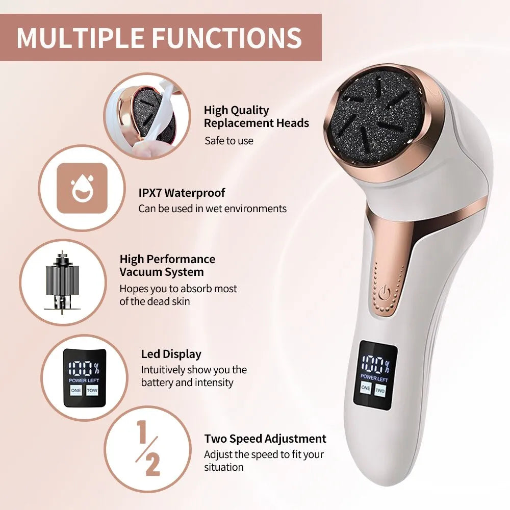 Wiederaufladbarer Kallusentferner für Weiche Füße - Effektive Fußpflege, Tragbar & Ergonomisch-6